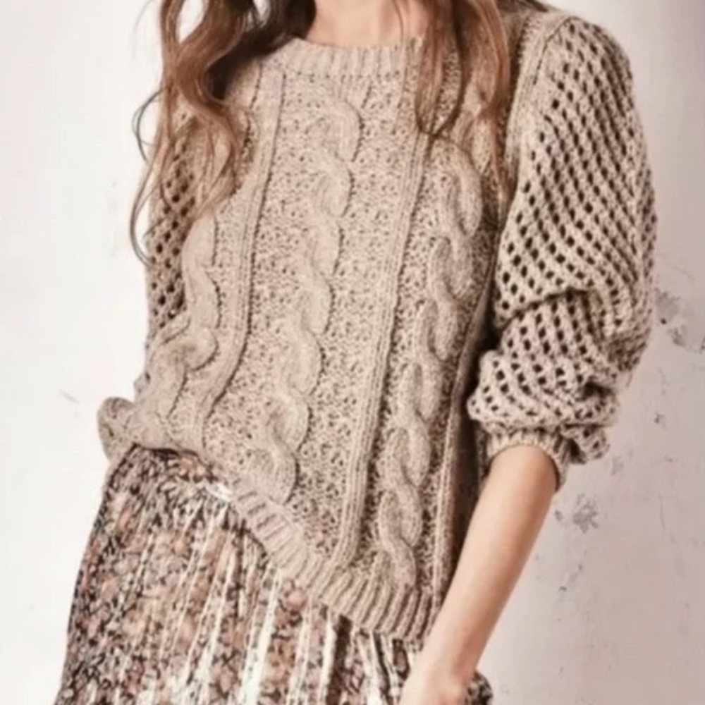 LoveShackFancy Rosie Cable Sweater